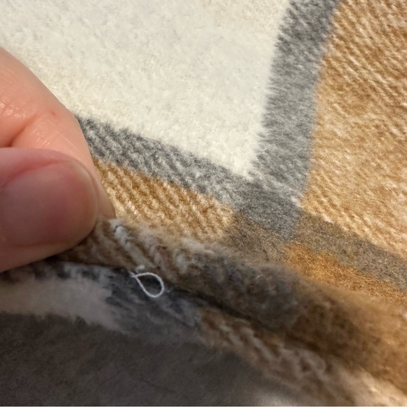 Amazon Uaneo Plaid Button Down Shacket in Khaki - Picture 12 of 16